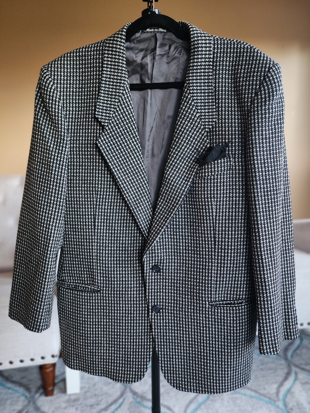 Vintage Giorgio Armani Made in Italy Houndstooth Blazer 40R